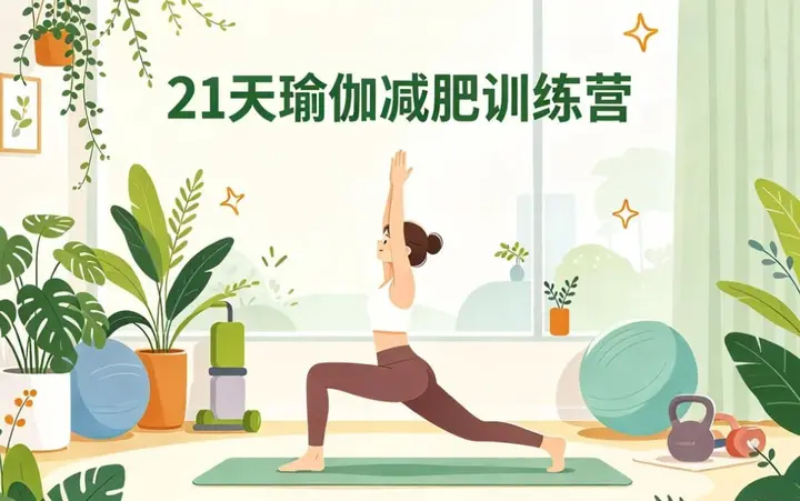 上班族21天瑜伽减肥训练营，轻松燃脂塑形不反弹-千尺浪