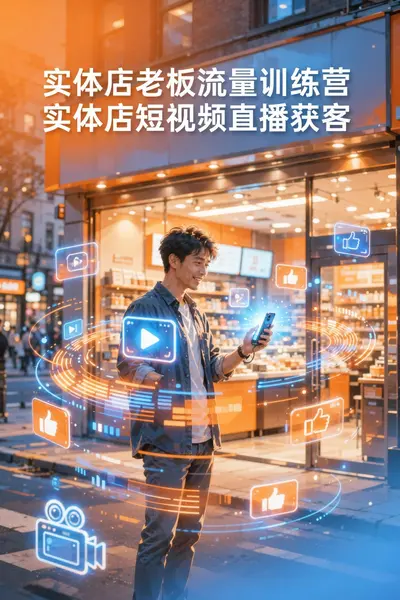 实体店老板流量训练营，实体店短视频直播获客