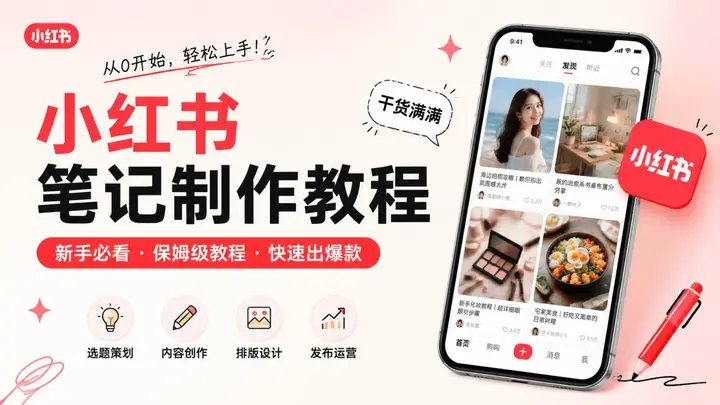 小红书笔记制作教程，用AI高效产出原创图文笔记