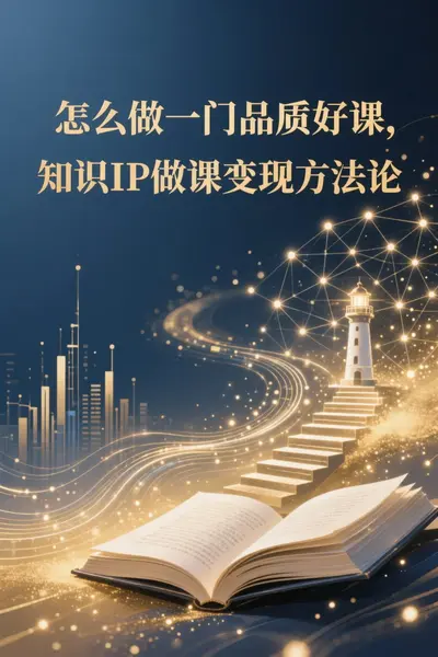 怎么做一门品质好课，知识IP做课变现方法论，高品质，才有好成交-千尺浪