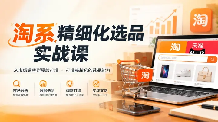 淘系精细化选品实战课，打造高利润选品体系