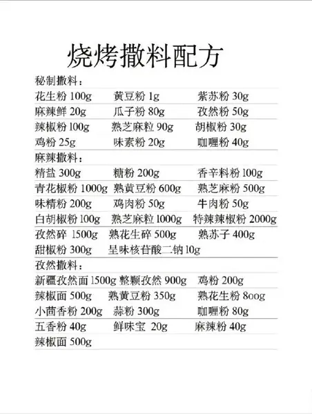 烧烤全套实体配方制作技术系统课程-千尺浪