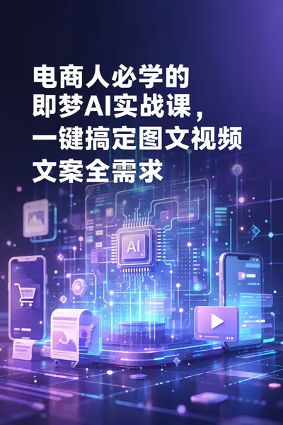 电商人必学的即梦AI实战课，一键搞定图文视频文案全需求