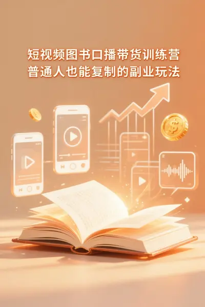 短视频图书口播带货训练营，普通人也能复制的副业玩法-千尺浪