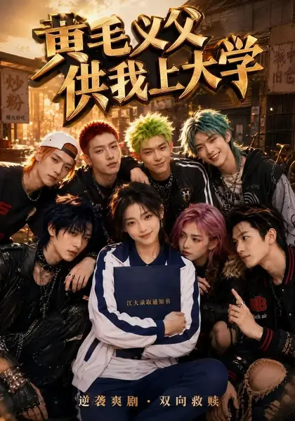 黄毛义父供我上大学（44集）AI短剧